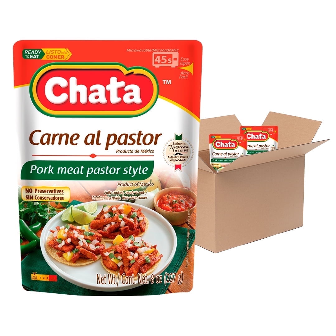 Chata Pork Meat Pastor Style Pouch, 8 oz, Pack of 2