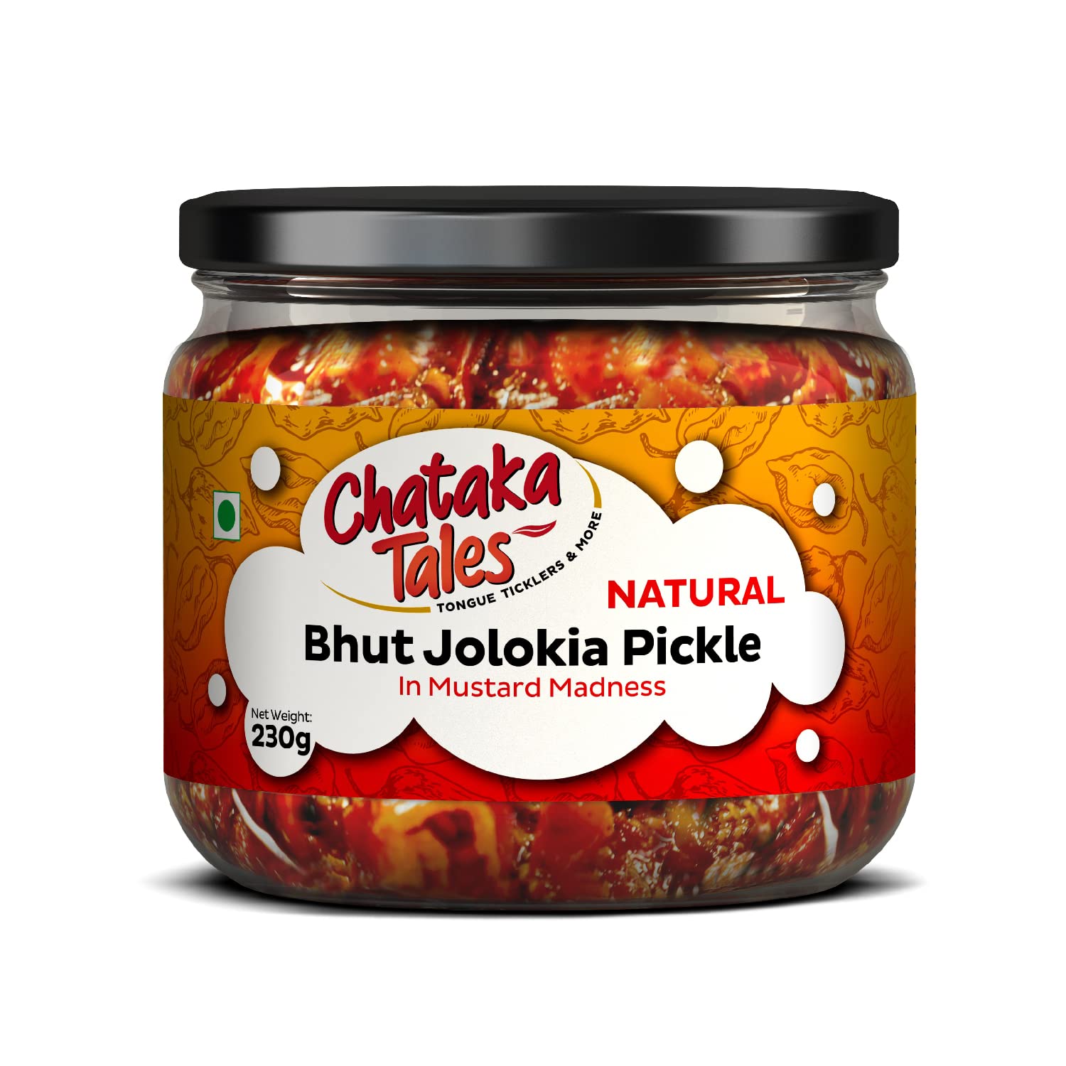 Chataka Tales Natural Bhut Jolokia Pickle Traditional Bhoot Jolokia