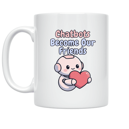 Chatbots Become Our Friends - AI Enthusiast - 11 oz Ceramic Coffee Mug