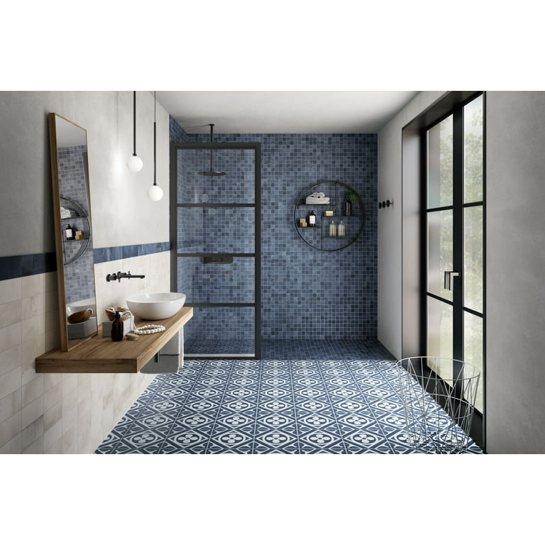 Chateau 12-in x 12-in Fiore Deco Tile in Canvas and Smoke (9.8 SqFt/Ctn) Chateau 12-in x 12-in Fiore Deco Tile in Canvas and Smoke (9.8 SqFt/Ctn)