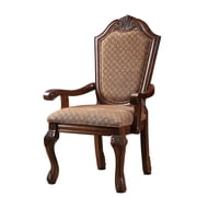 Chateau Arm Chair Set-2 - Fabric & Cherry