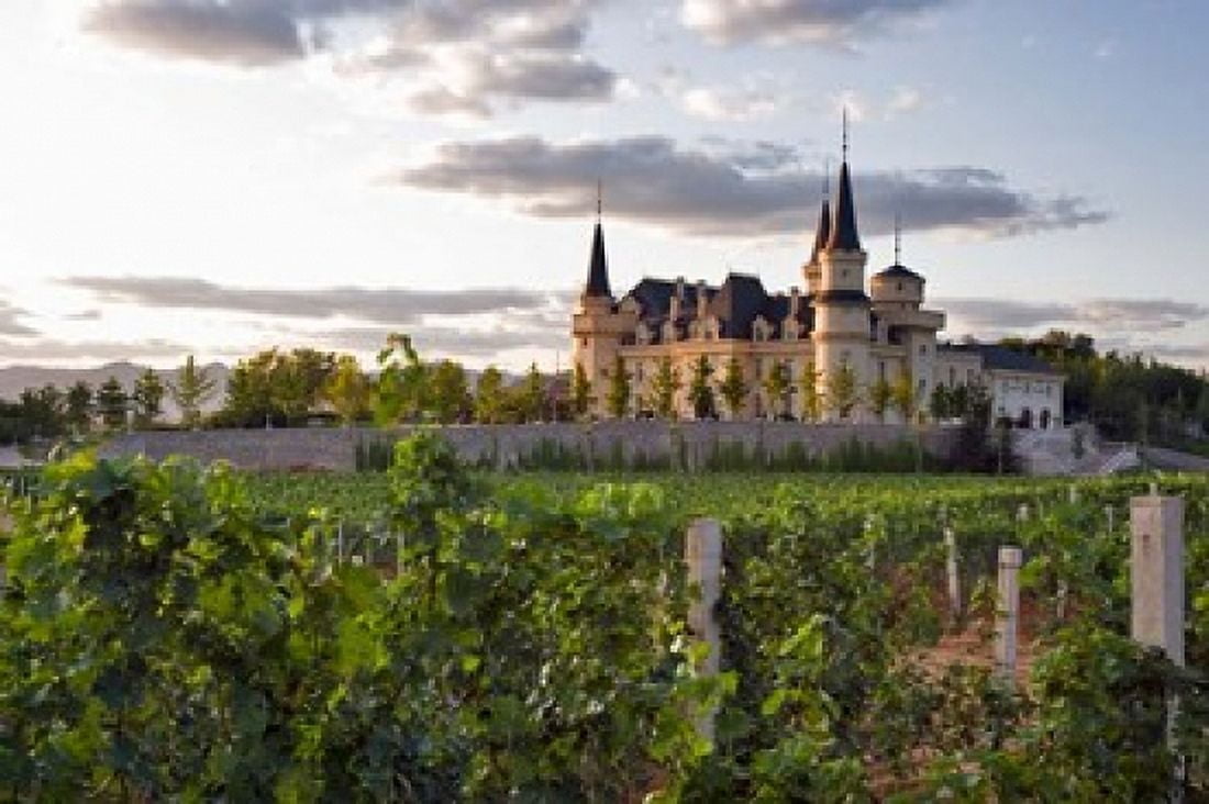 Chateau Changyu AFIP Global winery Ju Gezhuang Town China Canvas Art - Janis Miglavs DanitaDelimont (35 x 23)