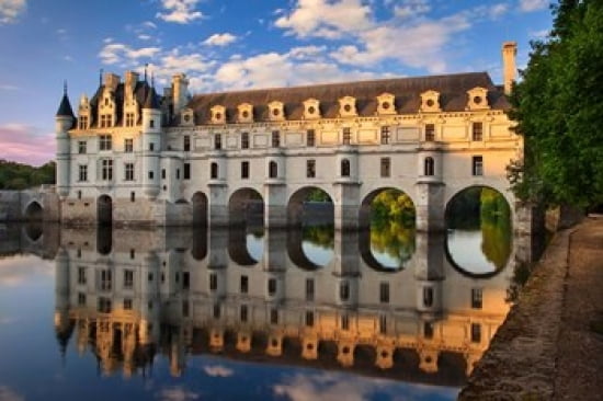 Chateau Chenonceau Castle France Canvas Art - Brian Jannsen DanitaDelimont (29 x 19)