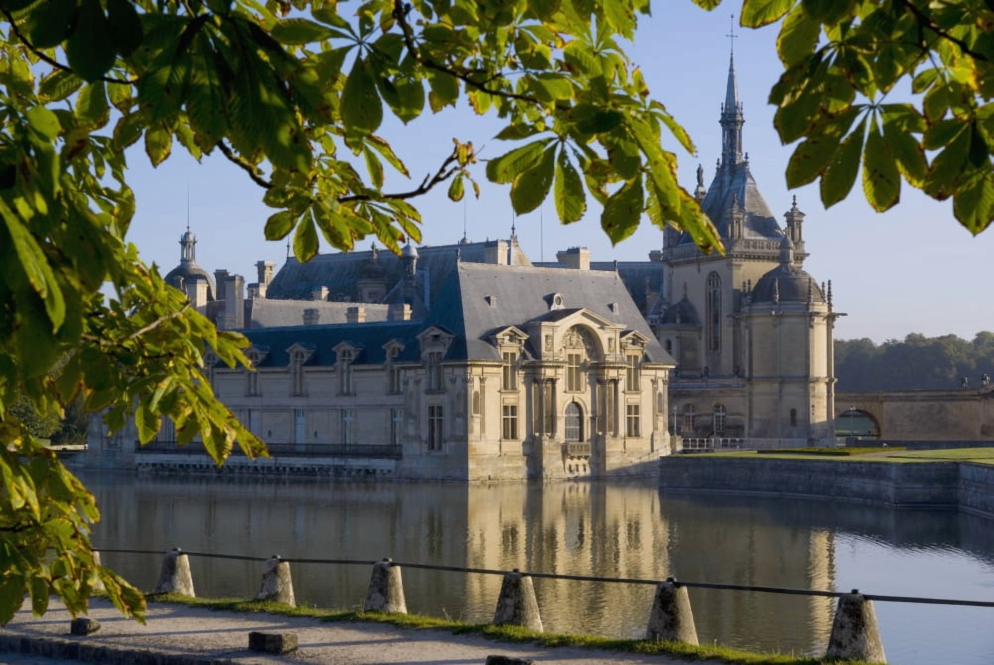 Chateau De Chantilly Canvas Art - Charles Bowman Design Pics (18 x 12)
