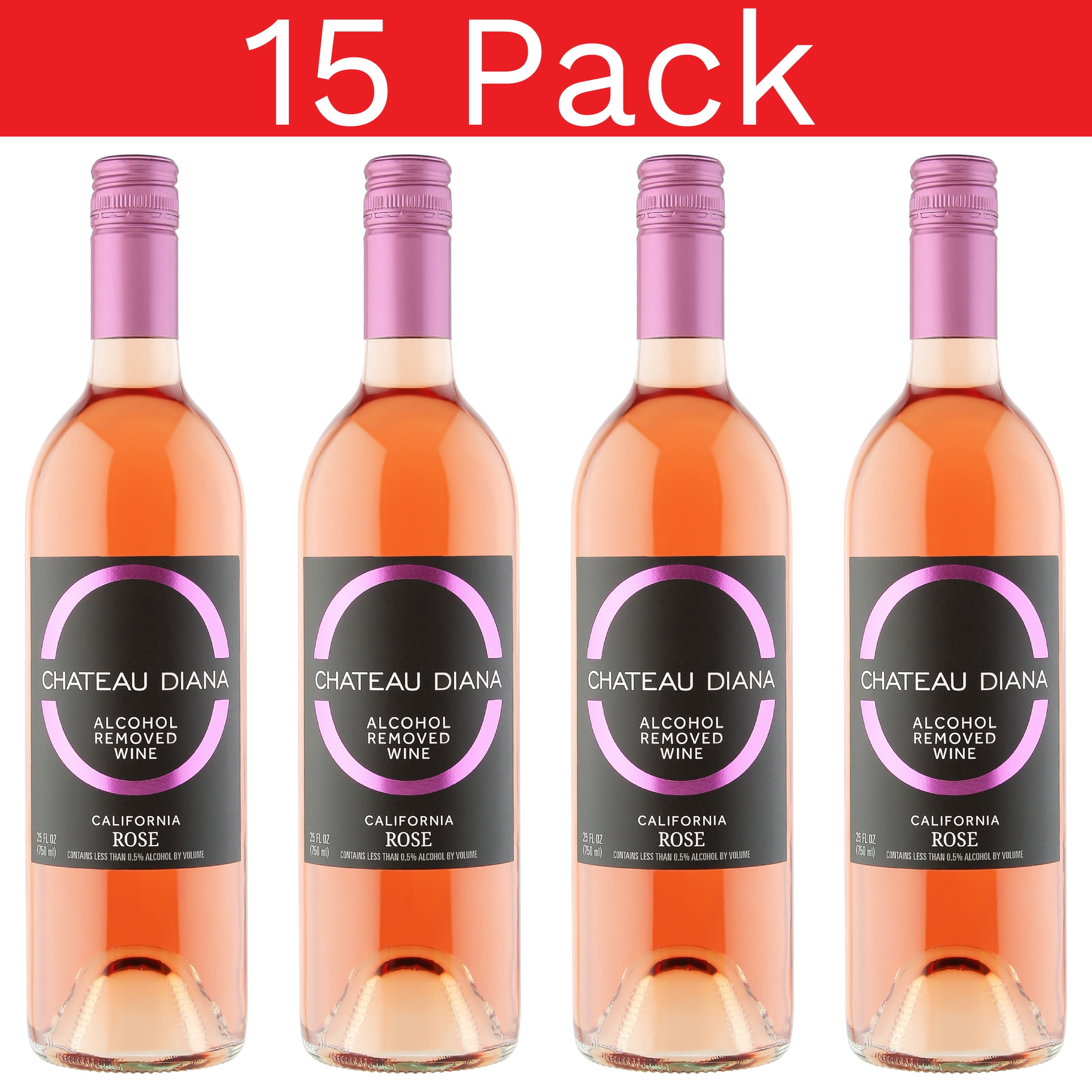 Chateau Diana Zero Alcohol California Rose - 15 Pack