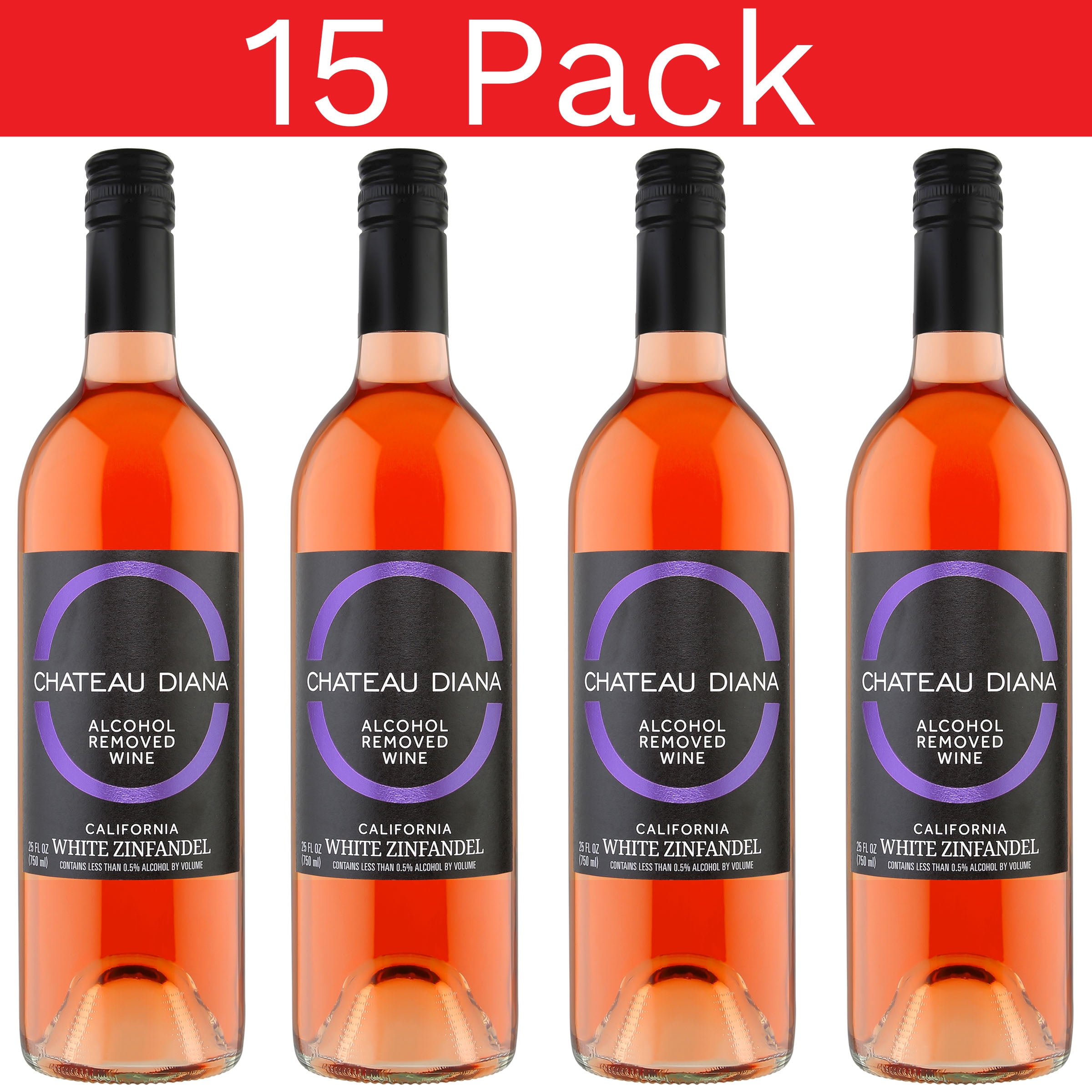 Chateau Diana Zero Alcohol California White Zinfandel - 15 Pack