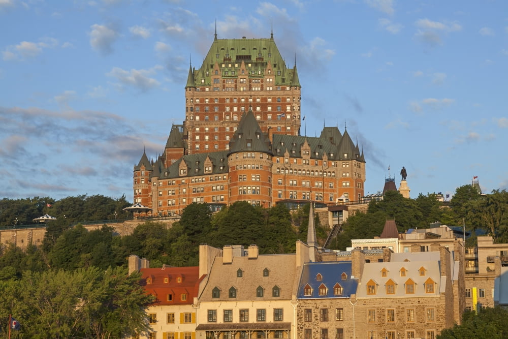 Chateau Frontenac Quebec City Quebec Canada Canvas Art - Carl Bruemmer Design Pics (38 x 24)