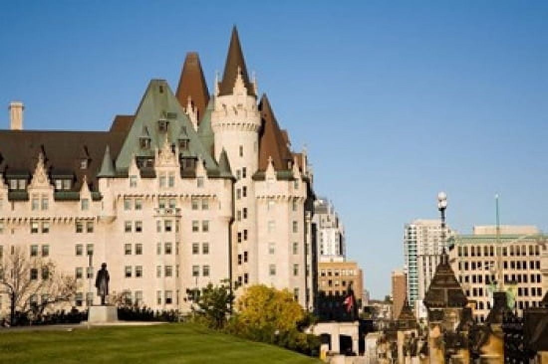 Chateau Laurier Hotel in Ottawa Canvas Art - Kristin Piljay DanitaDelimont (36 x 24)