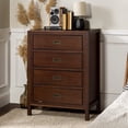 thumbnail image 1 of Chateau Lyon Annabelle Four Drawer Solid Wood Walnut Dresser, 1 of 17
