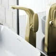 thumbnail image 1 of Chateau Single Hole, Single-Handle, High Arc Bathroom Faucet in Brushed Gold, 1 of 10
