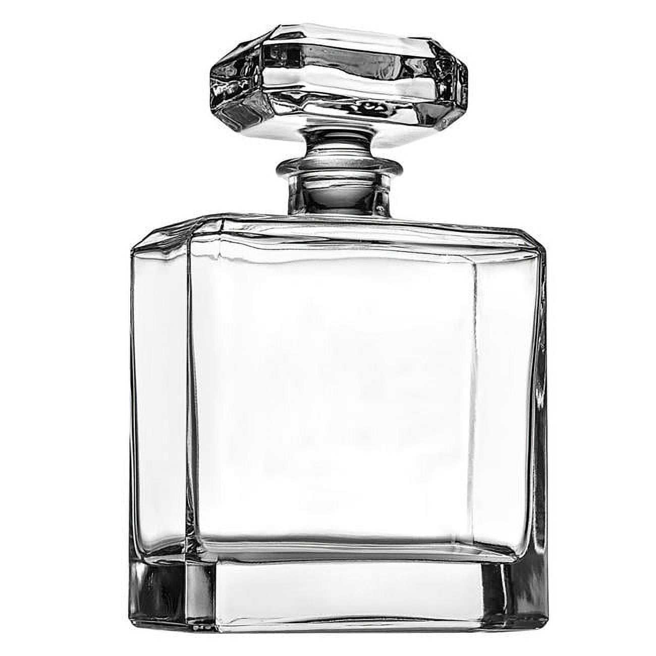 Chateau Clear Crystal Whiskey Decanter with Stopper - 30oz