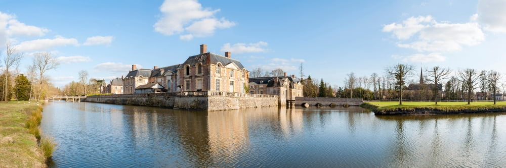 Chateau at La Ferte-Saint-Aubin Sologne Loiret France Canvas Art - Panoramic Images (27 x 9)
