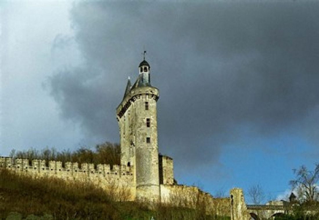 Chateau de Chinon Castle France Canvas Art - Per Karlsson DanitaDelimont (27 x 19)