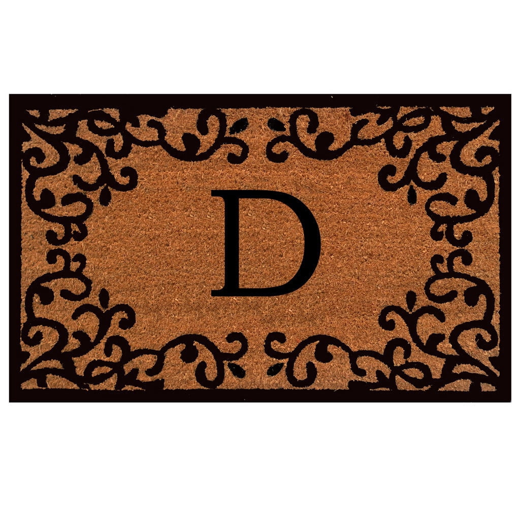 Chateaux Monogram Doormat (Letter D)