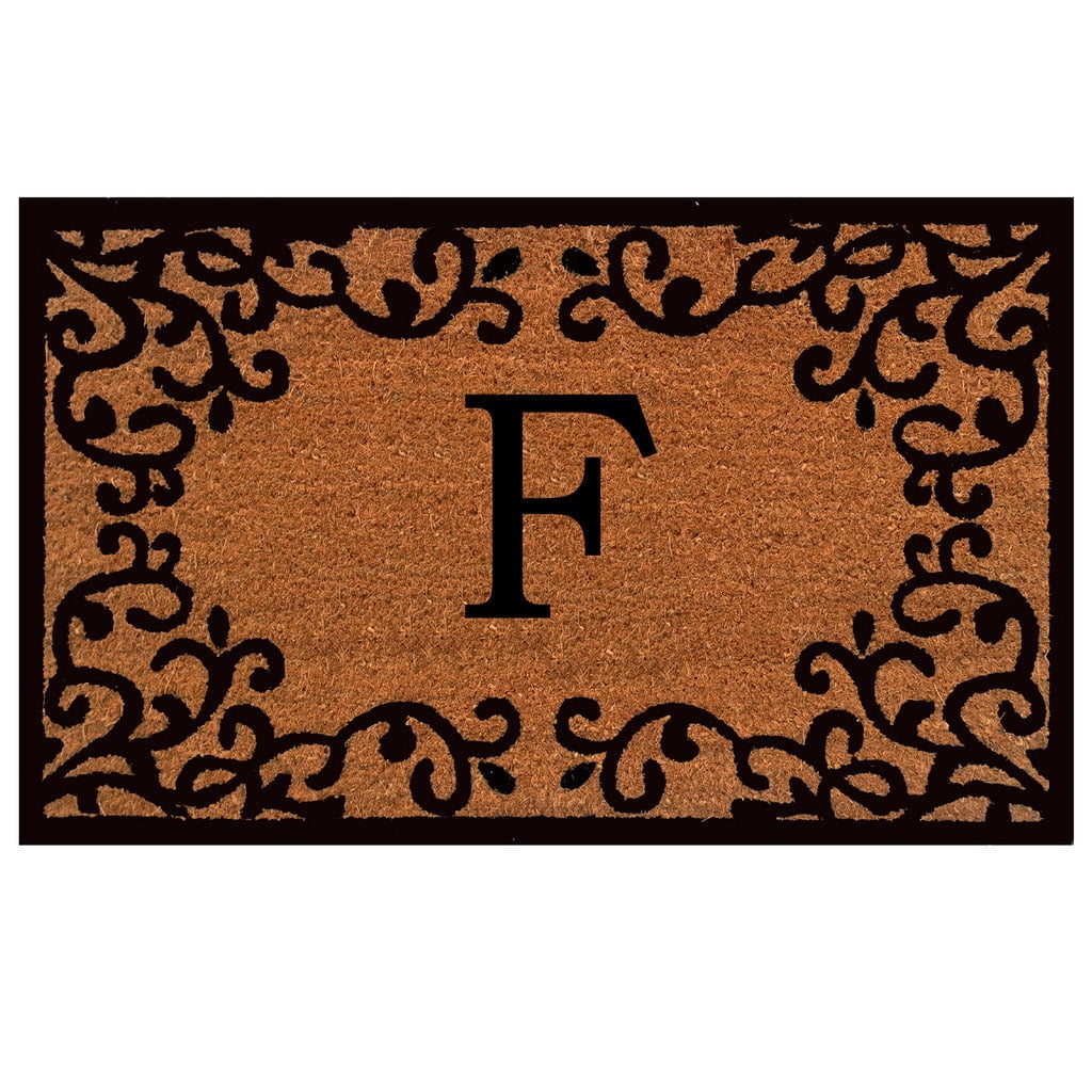 Chateaux Monogram Doormat (Letter F)