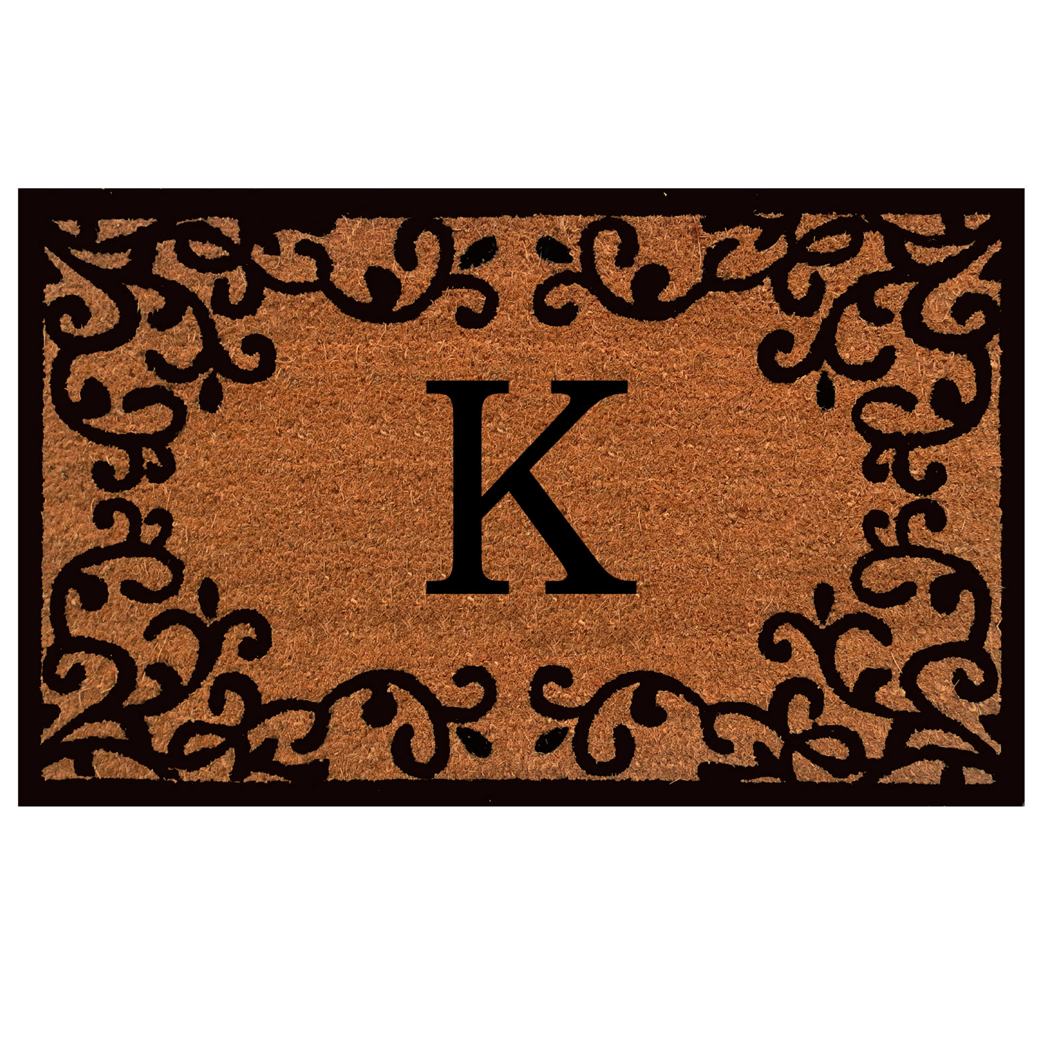 Chateaux Monogram Doormat (Letter K)