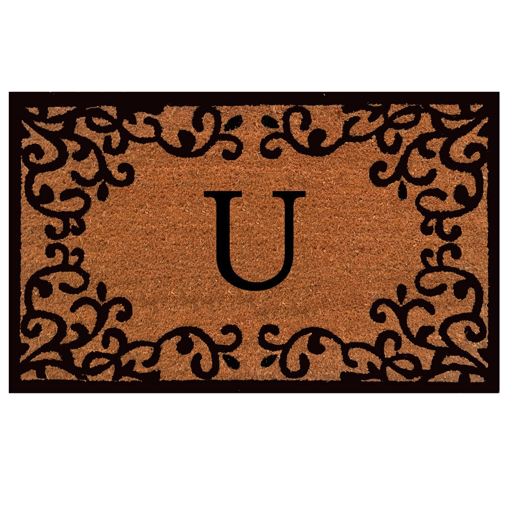 Chateaux Monogram Doormat (Letter U)