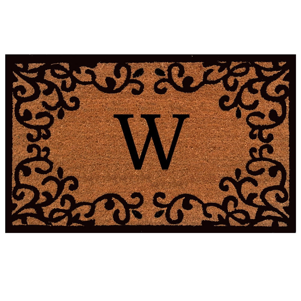 Chateaux Monogram Doormat (Letter W)
