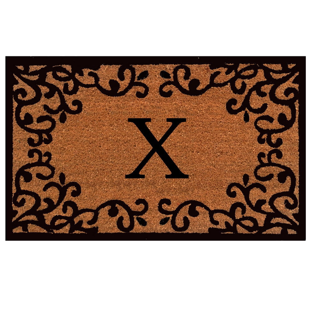 Chateaux Monogram Doormat (Letter X)