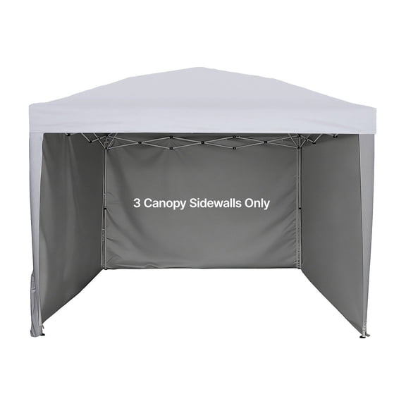 Chateauy 10 x 10 ft Pop Up Canopy Tent Sidewalls, 3-Piece White Set, Waterproof with Sunlight Protection