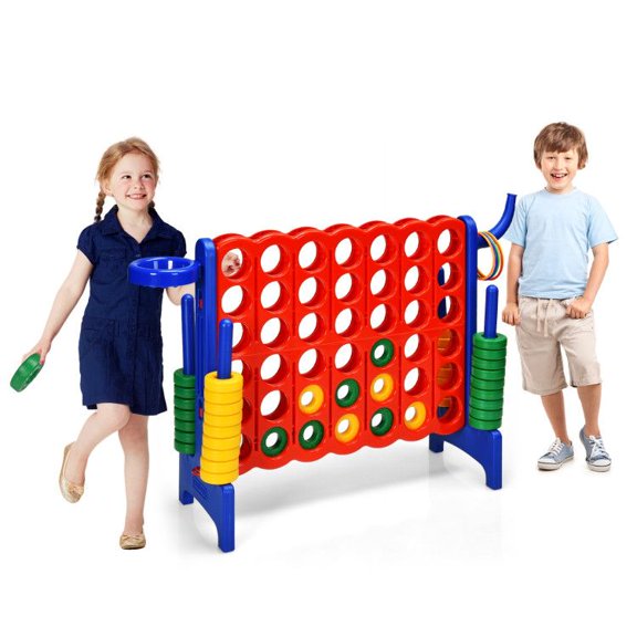 Chateauy 2.5 Feet 4-to-Score Giant Game Set – Large-Sized Tossing & Ring Toss Outdoor Activity for Family, Lawn, Backyard, Party, BBQ, and Beach