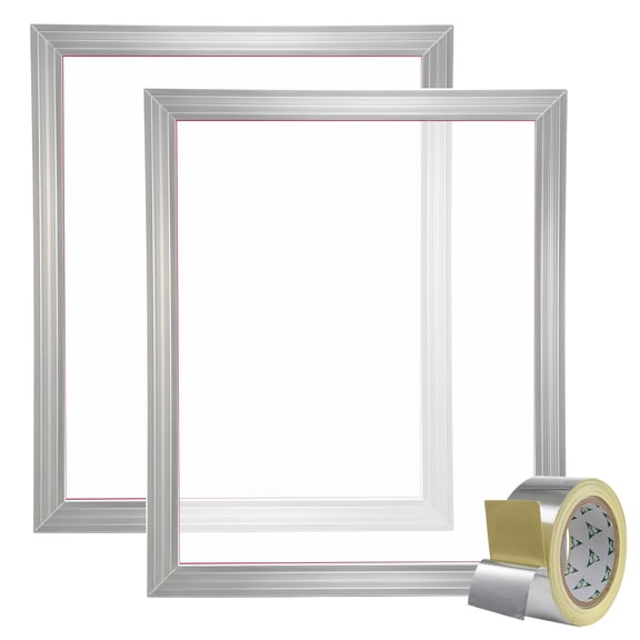 Chateauy 2 Pack 20x24 Inch High Tension Nylon Mesh Screen Printing Frames, 160 Count Aluminum Frame with Sealing Tape for DIY Printing