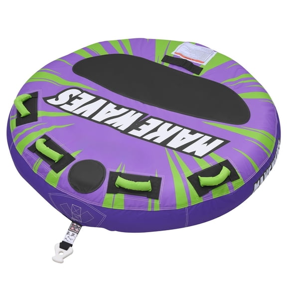 Chateauy 2-Rider Inflatable Towable Tube for Boating, 340lbs Capacity, Anti-Slip Pad, Full Nylon Cover