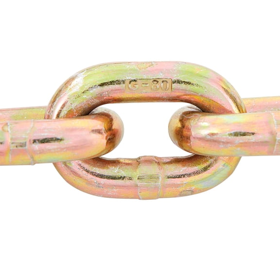 Chateauy 3/8'' 20' G80 Galvanized Transport Tow Chain with Grab Hooks, 7100 LBS Working Load Limit DOT Certified Manganese Steel Binding Chain