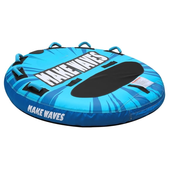 Chateauy 510lbs Capacity 3-Person Towable Tube for Boating, Inflatable Boat Tube with Anti-Slip Pad and Full Nylon Cover