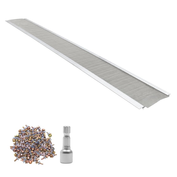 Chateauy 6 Inch Stainless Micro Mesh Aluminum Gutter Guard 12 Pack Total 48FT, 0.04in Thick Leaf Pine Needle Filter with Installation Screws