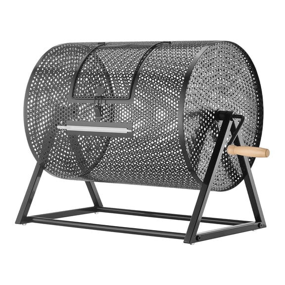 Chateauy Black Large Raffle Spinning Cage 16.111.9 Inch, Holds 5000 Tickets or 200 Ping Pong Balls Heavy Duty Lottery Drum with Reinforced Handle Triangle Stand