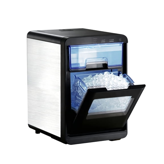 Chateauy Countertop Nugget Ice Maker, 44 Lbs Daily Chewable Pebble Ice, Drawer Type Ice Outlet Self-Cleaning Machine for Home Kitchen Bar