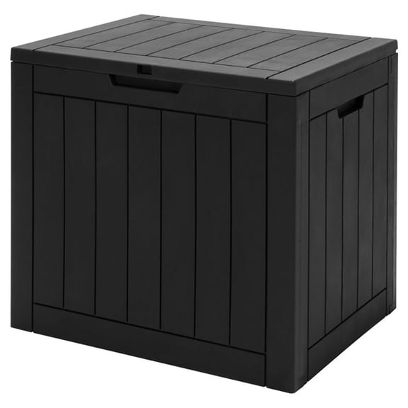 Chateauy Heavy Duty 30 Gallon Deck Box Storage Seating, Weather Resistant Patio Container for Backyard, Outdoor Lockable Trash Can Alternative, Holding Cushions & Gardening Tools