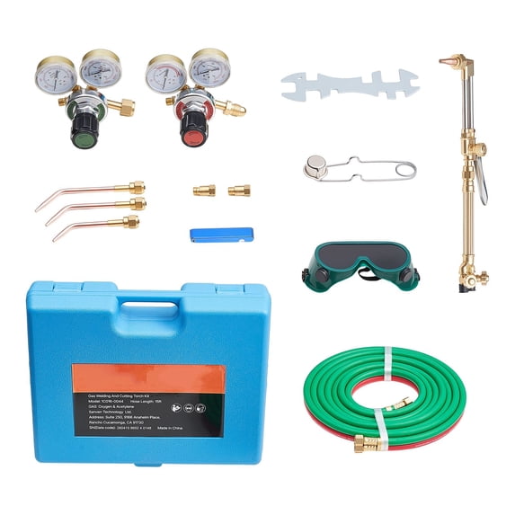 Chateauy Oxygen Acetylene Torch Kit, 15FT Hose, 1 Cutting and 3 Welding ...