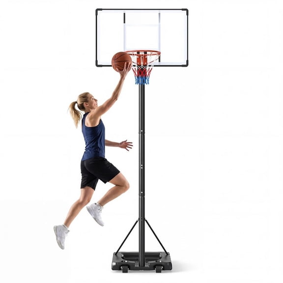 Chateauy Portable Basketball Hoop 10 Feet for Adults Outdoor Use, Easy Assembly Rolling Stand, Weather-Resistant Rim & Base, Perfect for Home Street Play