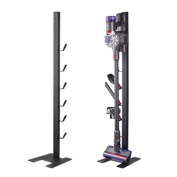 Chateauy Stable Cordless Vacuum Storage Stand Holder with 6 Accessory Hooks, Universal Organizer Rack Fit V6 V7 V8 V10 V11 V15 DC Series Stick Vacuums