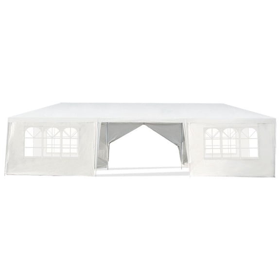 Chateauy Waterproof Outdoor Party Tent 10x30FT, Multi-Purpose Canopy Featuring 6 Detachable Side Panels and 2 Entrance Doorways for Patio Lawn Gathering