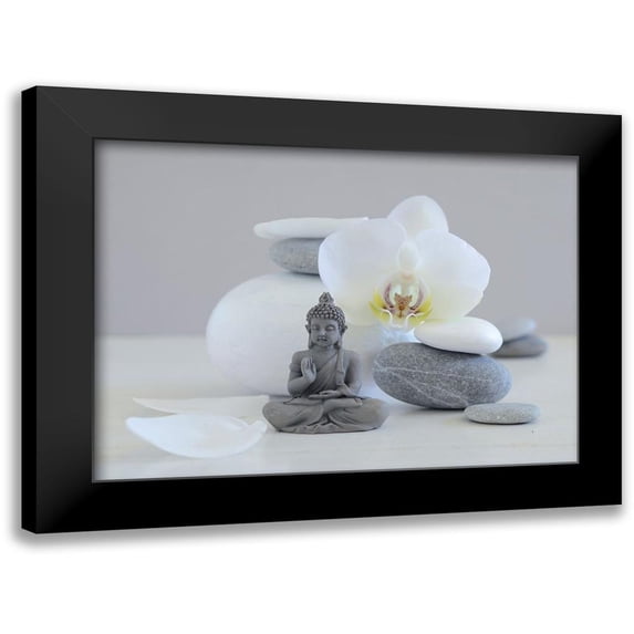 Chatelain, Sonia 24x18 Black Modern Framed Museum Art Print Titled - Bouddha grey