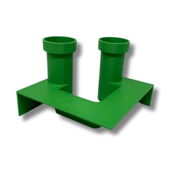 Chatelet REEFSHAPE Pipe Design Aquarium Viewing Tunnel | Underground Fish & Shrimp Corner Hideout with Pipe Entrance | Made in USA (Green)