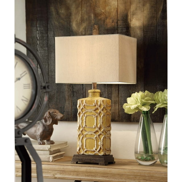 Chatham 28.5-Inch Table Lamp, Antique Yellow