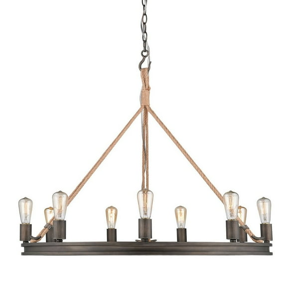 Wry Lighting Chatham 9-light Chandelier in Gunmetal Bronze