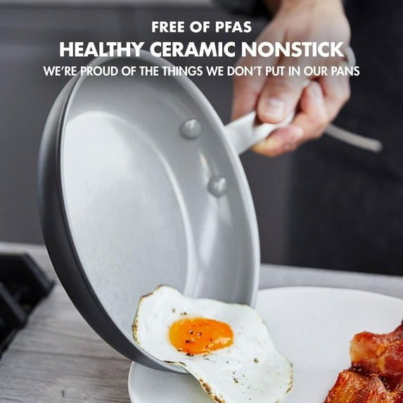 Chatham Hard Anodized Healthy Ceramic Nonstick 8" and 10" Frying Pan Set, PFAS-, Dishwasher Safe, Oven Safe
