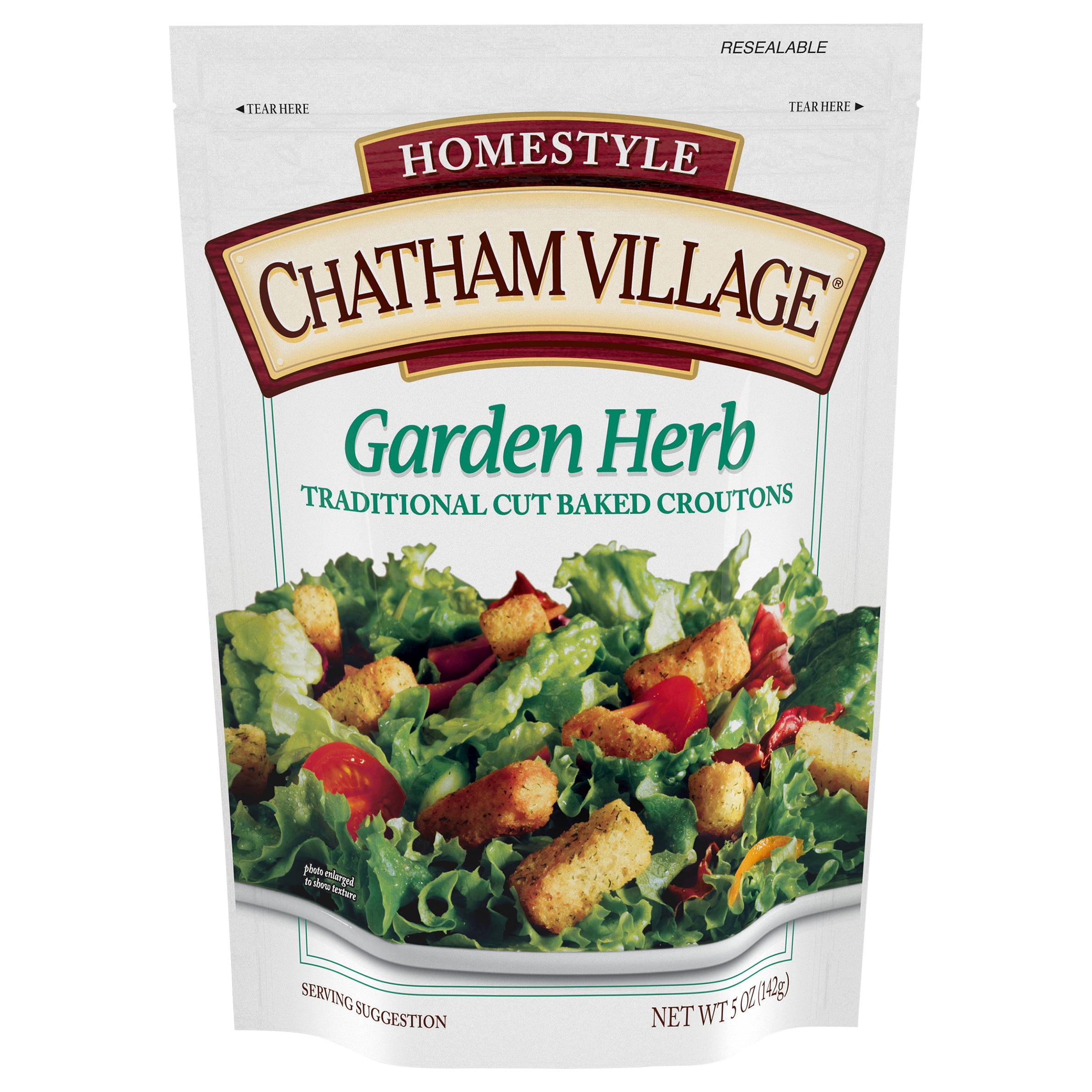 Chatham Village Garden Herb Croutons, 5 oz Resealable Bag