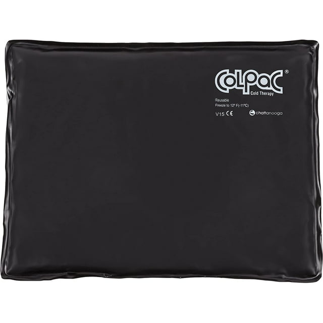 Chattanooga ColPac - Reusable Gel Ice Pack - Black Polyurethane - Standard - 10 in x 13.5 in - Cold Therapy - Knee, Arm,