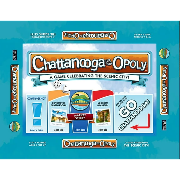 Chattanooga-Opoly City Themed Family Board Game, 2-6 Players