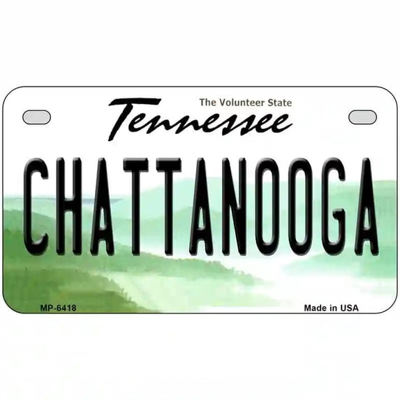 Chattanooga Tennessee Novelty Metal License Plate 7" x 4" Motorcycle