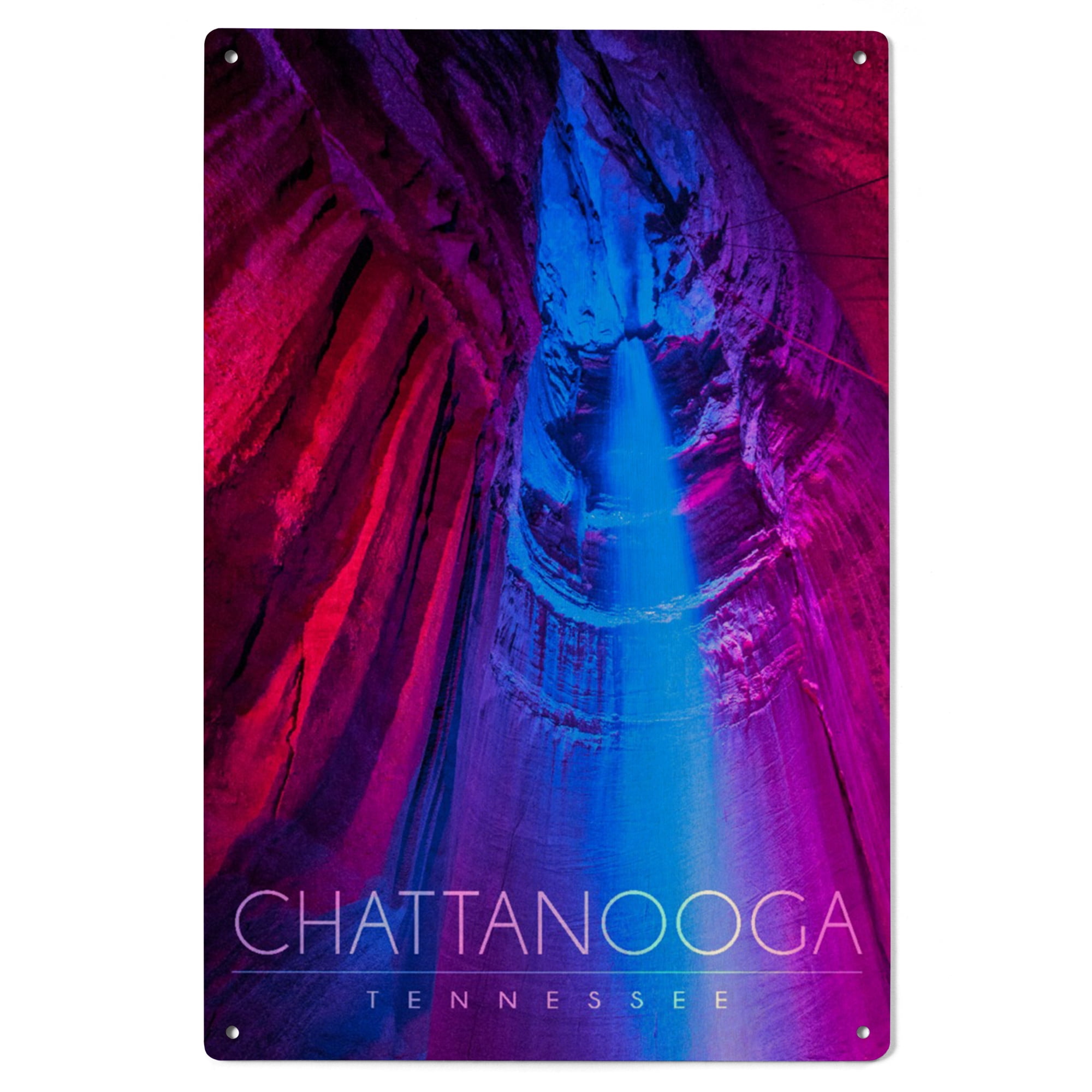Chattanooga, Tennessee, Ruby Falls in Color Birch Wood Wall Sign (6x9