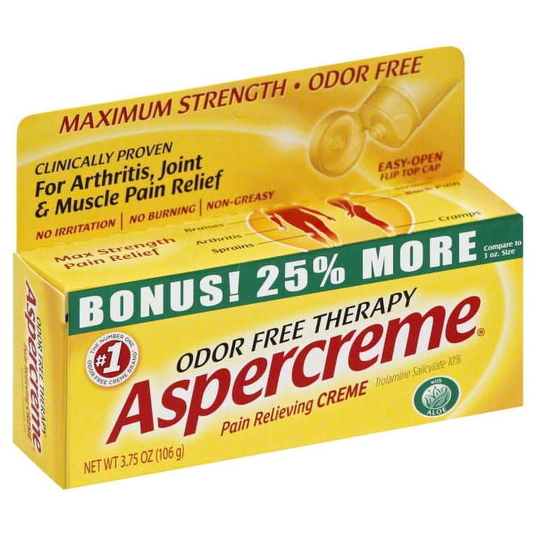 Chattem Aspercreme Pain Relieving Creme, 3.75 oz HSA/FSA Eligible