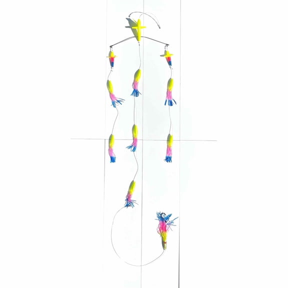 Chatter Lures 19" Side Tracker Spreader Bar- 9" Floating Squid- Rainbow
