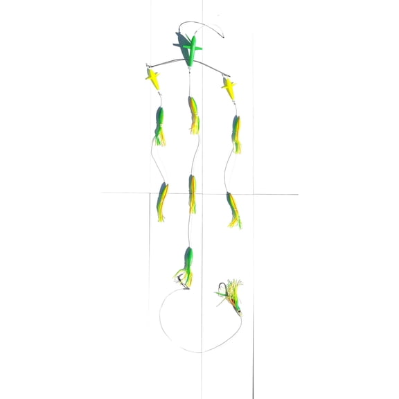 Chatter Lures 19" Side Tracker Spreader Bar- 9" Floating Squid- Zucchini